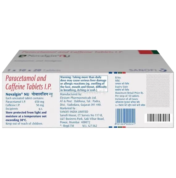 novalgin nu tablet 10's